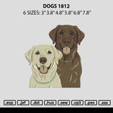 Dogs 1812 Embroidery File 6 sizes