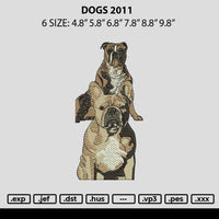 Dogs 2011 Embroidery File 6 sizes