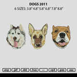 Dogs 2011 Embroidery File 6 sizes