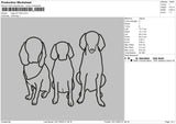 Dog Line 2311 Embroidery File 6 sizes