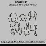 Dog Line 2311 Embroidery File 6 sizes