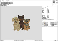 Dogs 2507 Embroidery File 6 sizes