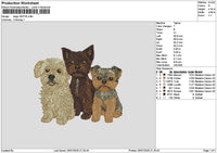 Dogs 2507 Embroidery File 6 sizes