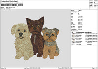 Dogs 2507 Embroidery File 6 sizes