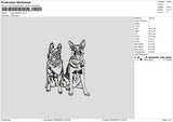 Dog 2903 Embroidery File 6 sizes