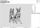 Dog 2903 Embroidery File 6 sizes