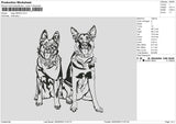 Dog 2903 Embroidery File 6 sizes