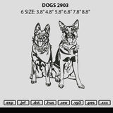 Dog 2903 Embroidery File 6 sizes