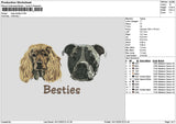 Dogs Besties Embroidery File 6 sizes
