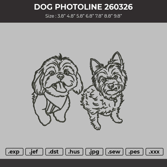 Dog Photoline 260326 Embroidery File 6 size