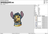 Dog Stitch 0911 Embroidery File 6 sizes