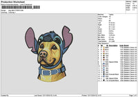 Dog Stitch 0911 Embroidery File 6 sizes