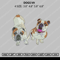Dogs V9 Embroidery File 4 size