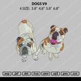 Dogs V9 Embroidery File 4 size
