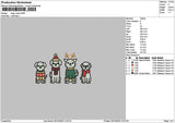 Dogs Xmas 001 Embroidery File 6 sizes