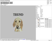 Dog Trend Embroidery File 4 size