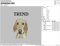 Dog Trend Embroidery File 4 size