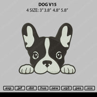 Dog V15 Embroidery File 4 size