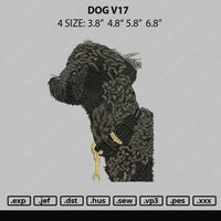 Dog V17 Embroidery File 4 size
