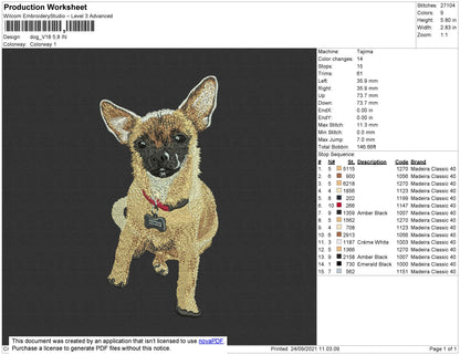 Dog V18 ERmbroidery File 4 size
