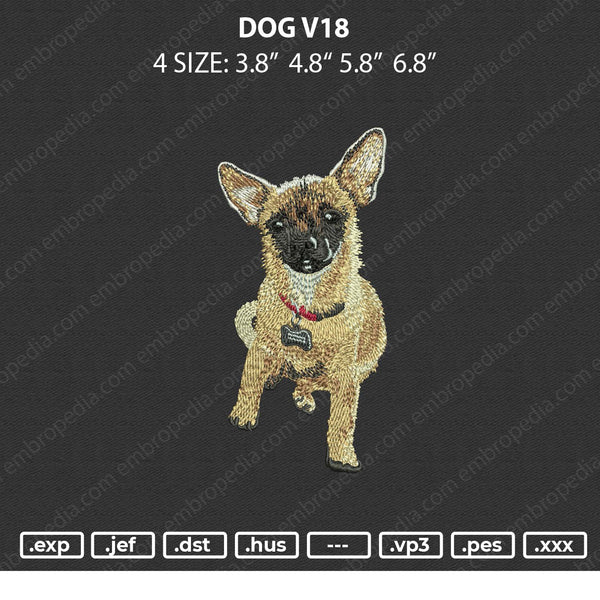 Dog V18 ERmbroidery File 4 size