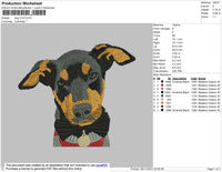 Dog V19 Embroidery File 4 size