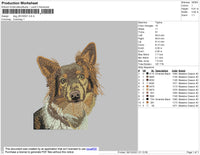 Dog V22 Embroidery File 4 size