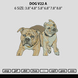 Dog V22 Embroidery File 6 sizes