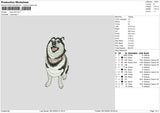 Dog V24 Embroidery File 6 sizes