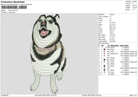 Dog V24 Embroidery File 6 sizes