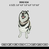 Dog V24 Embroidery File 6 sizes