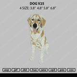 Dog V25 Embroidery File 4 size