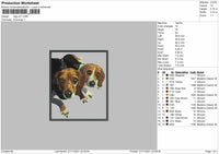 Dog V27 Embroidery File 4 size