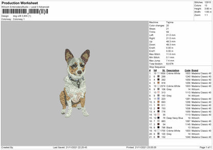 Dog V28 Embroidery File 4 size