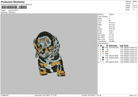 Dog V28 Embroidery File 4 size