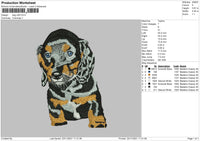 Dog V28 Embroidery File 4 size