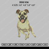 Dog V36 Embroidery File 4 size