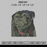 Dog V37 Embroidery File 4 size