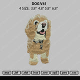 Dog V41 Embroidery File 4 size