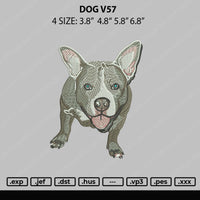 Dog V57 Embroidery File 4 size