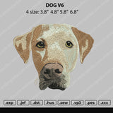 Dog Head V6 Embroidery File 4 size