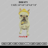 Dog V71 Embroidery File 5 sizes