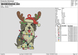 Dog Xmas 1212 Embroidery File 6 sizes