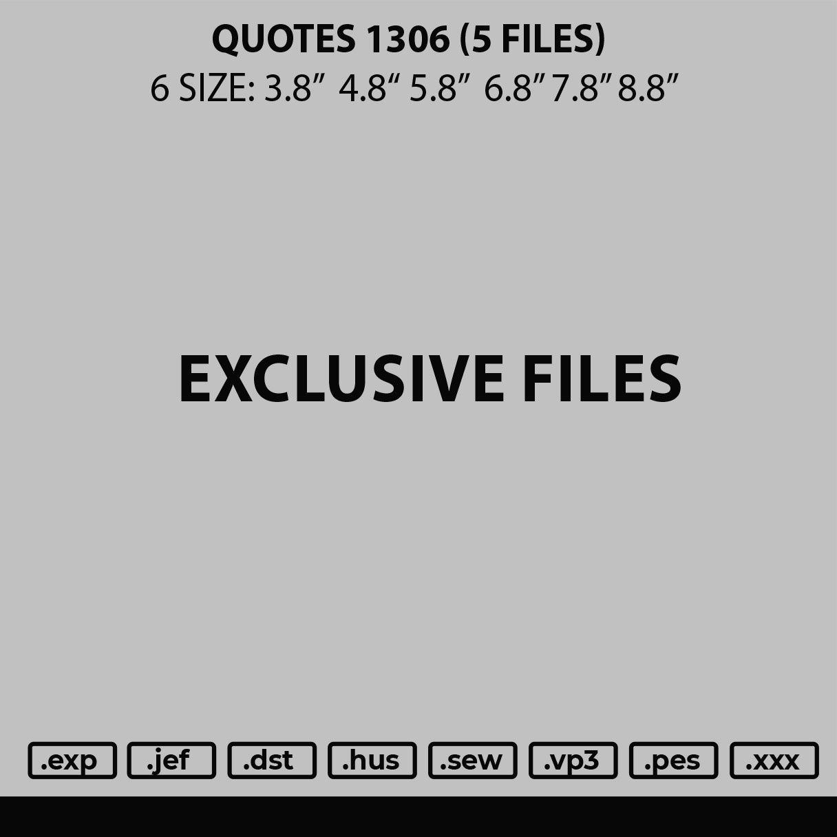 Quotes 1306 Embroidery 5 Files