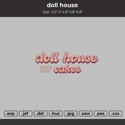 doll house Embroidery Machine Design File