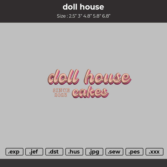 doll house Embroidery Machine Design File