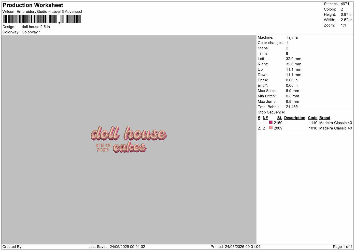 doll house Embroidery Machine Design File