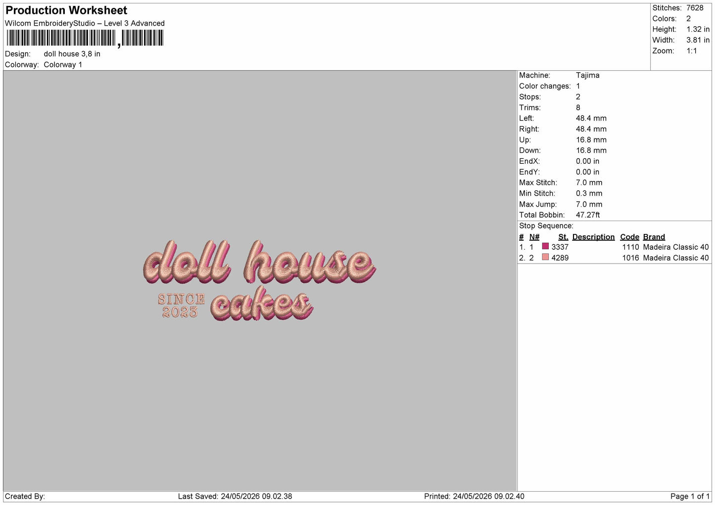 doll house Embroidery Machine Design File