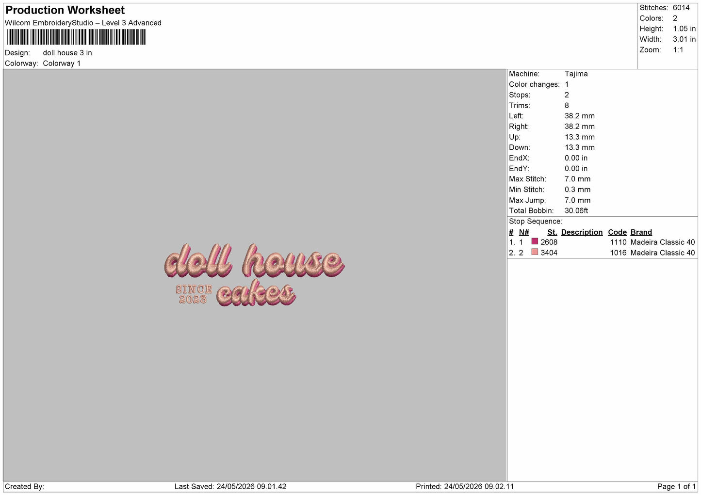 doll house Embroidery Machine Design File