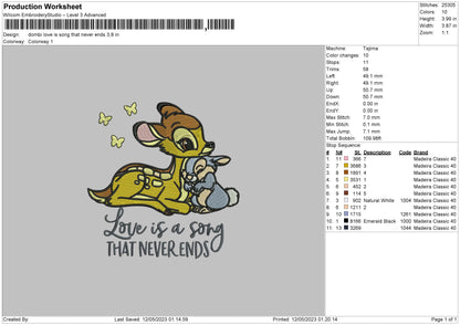 Deer Quotes Embroidery File 6 sizes